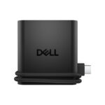 Dell Pro 4-in-1 USB-C Travel Hub DA225 สีดำ ขนาดเล็ก แสดงพอร์ต HDMI, USB-C และ USB-A สำหรับโน๊ตบุ๊คพกพา