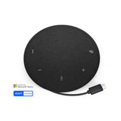 Dell Pro Wired Speakerphone SP325 ลำโพงประชุมมีสาย USB-C สีดำ พร้อมถุงผ้าและอะแดปเตอร์ USB-A