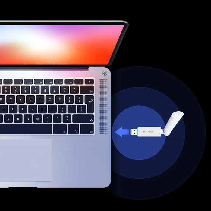 USB Adapter (ยูเอสบีไวไฟ) Tenda U2 - AX300 Wi-Fi 6 High Gain 6dBi External Antenna USB 2.0 Adapter - Image 6