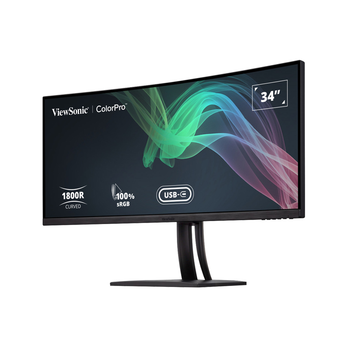 Monitor (จอมอนิเตอร์) ViewSonic VP3481a 34”( Viewable) UWQHD+ Pantone validated 100% sRGB Curved monitor with docking station - Image 2