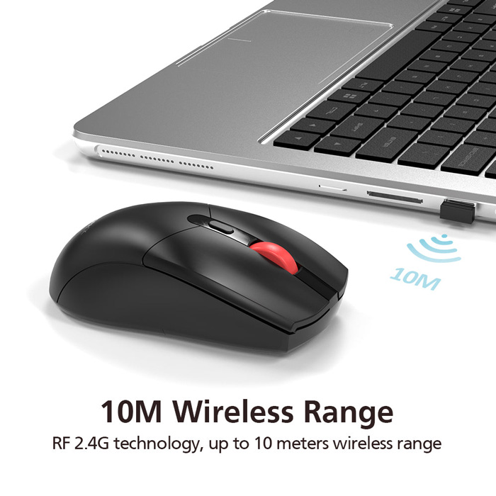 Wireless Mouse (เมาส์ แบบไร้สาย) Micropack MP-702W Pro-Black - Image 6
