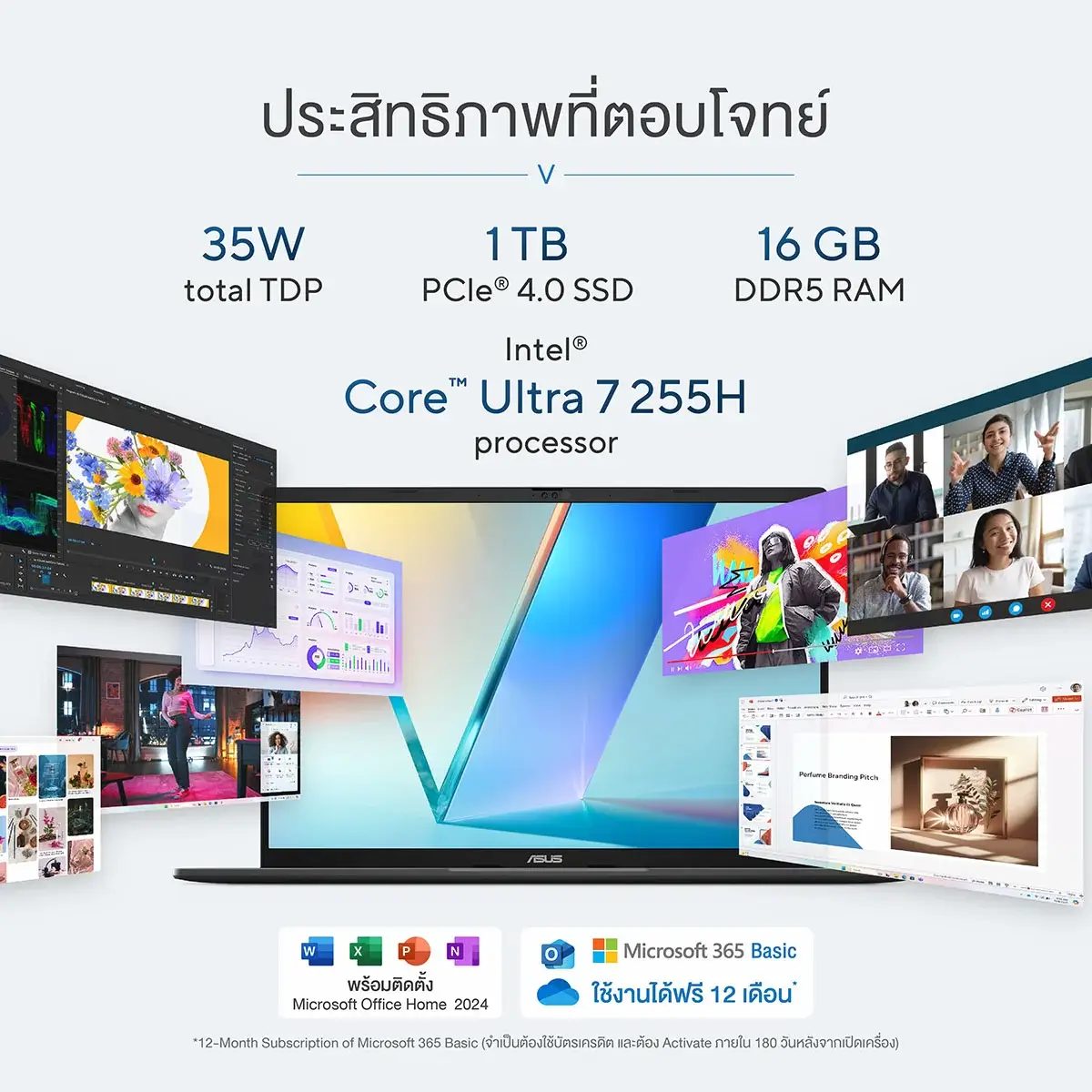 ASUS Vivobook S14 S3407CA-OLED521WA ด้านหน้า