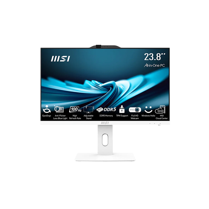 Desktop All-in-One (คอมพิวเตอร์ออลอินวัน) MSI PRO AP242P 14M-1004TH Intel Core i5 14400/16GB/512GB SSD/23.8″ FHD/Intel/Win11 Home (White) - Image 2