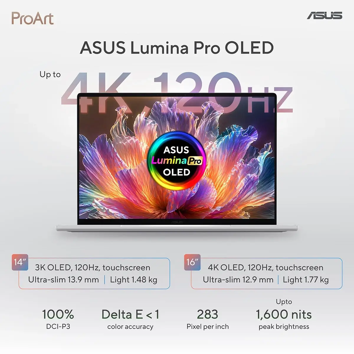 โน้ตบุ๊ก ASUS ProArt สำหรับผู้สร้างสรรค์ผลงานดิจิทัล